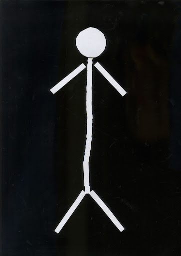 Experimental scanner bed image of a stick figure